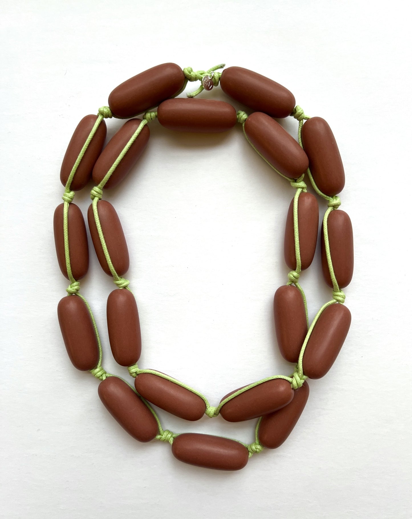 Resin Macrame Necklace | Sedona on Lime Cord