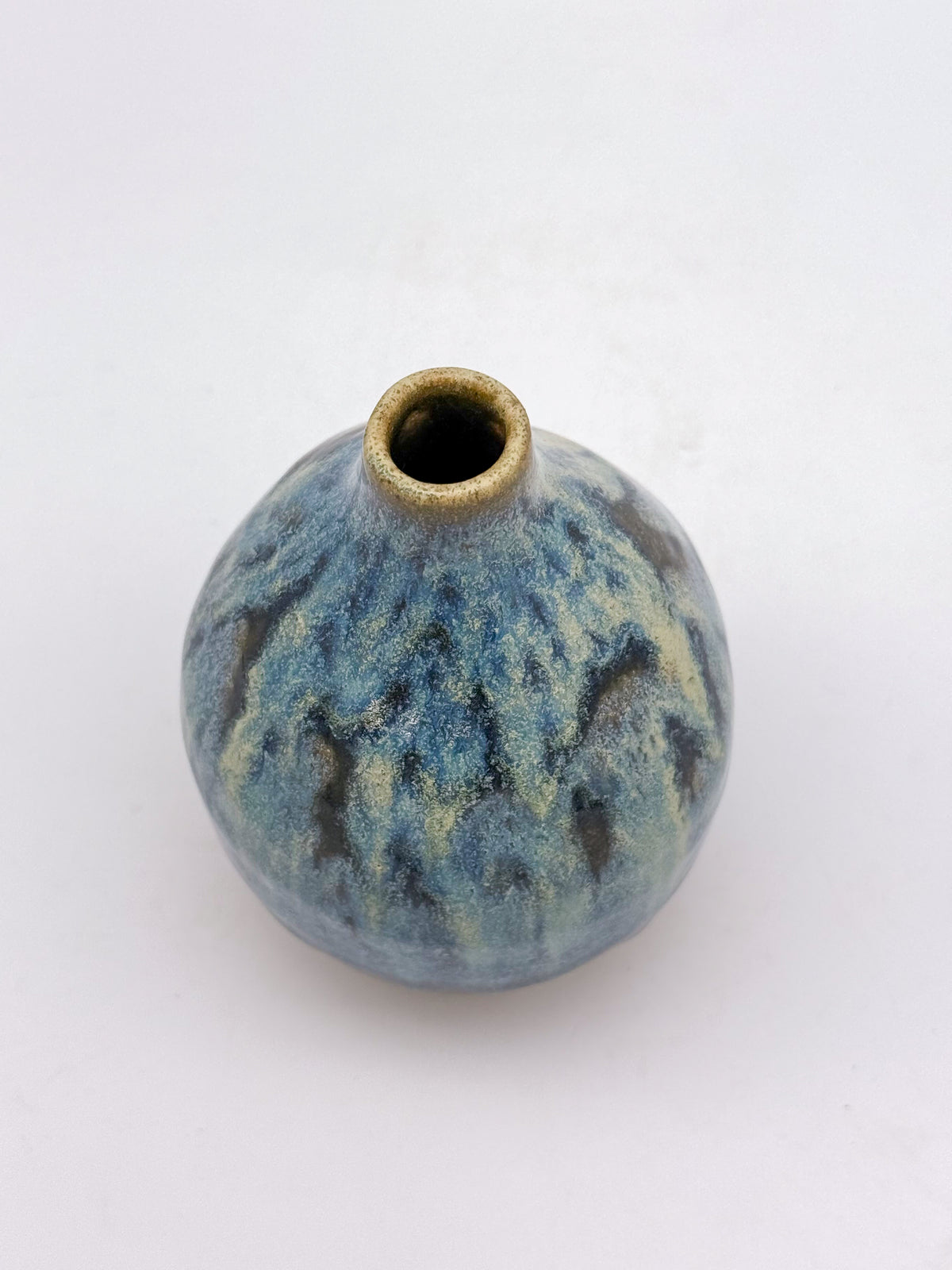 Handmade Ceramic Bud Vase | Flowing Blue