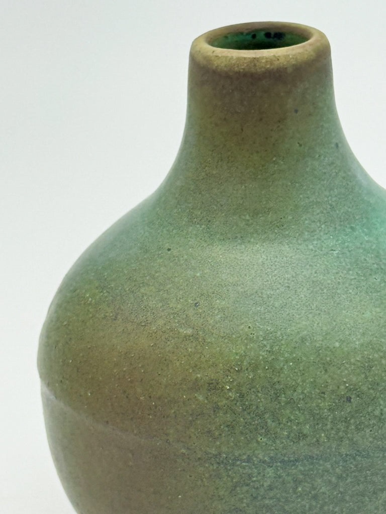 Handmade Ceramic Bud Vase | Textured Turquoise