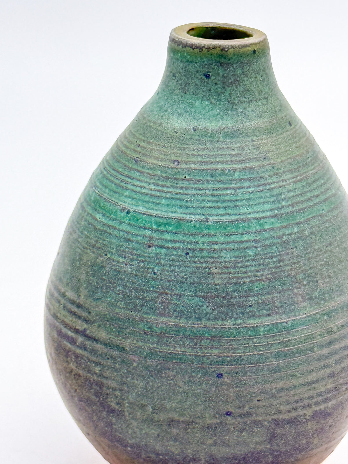 Handmade Ceramic Bud Vase | Textured Turquoise