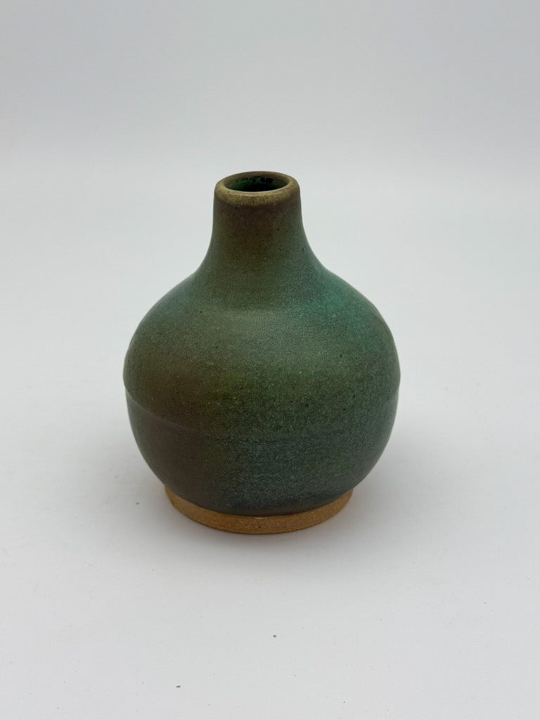 Handmade Ceramic Bud Vase | Textured Turquoise