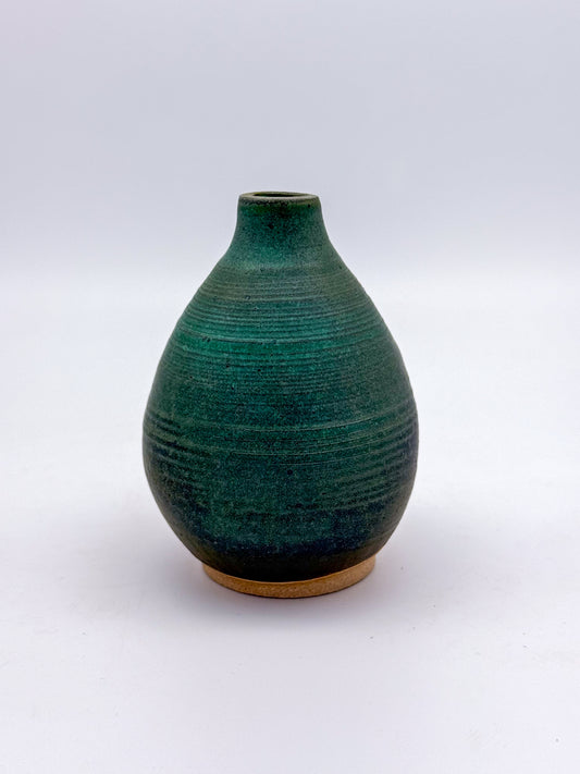 Handmade Ceramic Bud Vase | Textured Turquoise