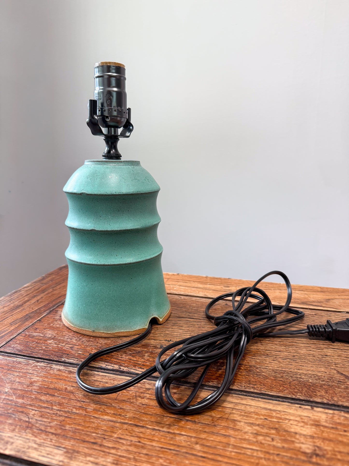 Handmade Ceramic Table Lamp | Textured Turquoise