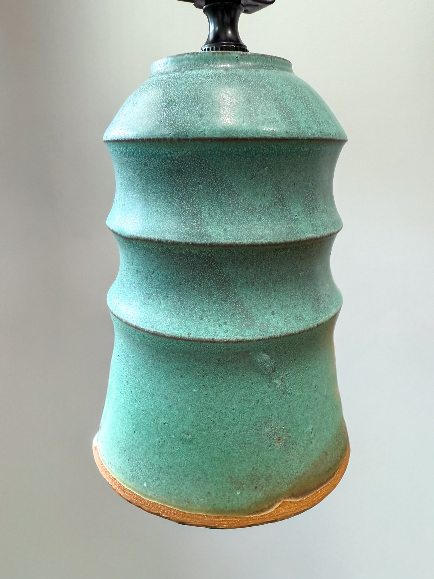 Handmade Ceramic Table Lamp | Textured Turquoise