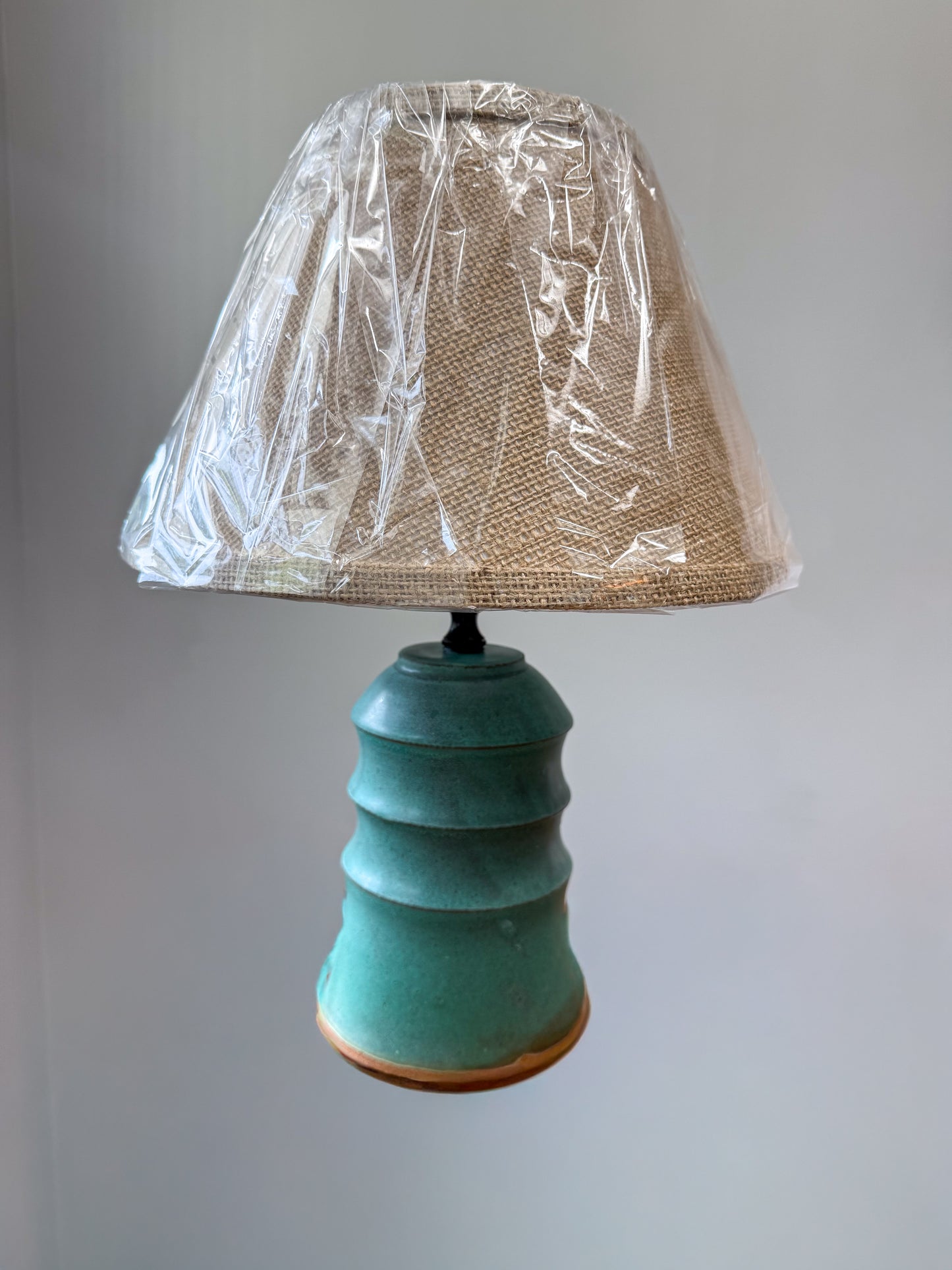 Handmade Ceramic Table Lamp | Textured Turquoise
