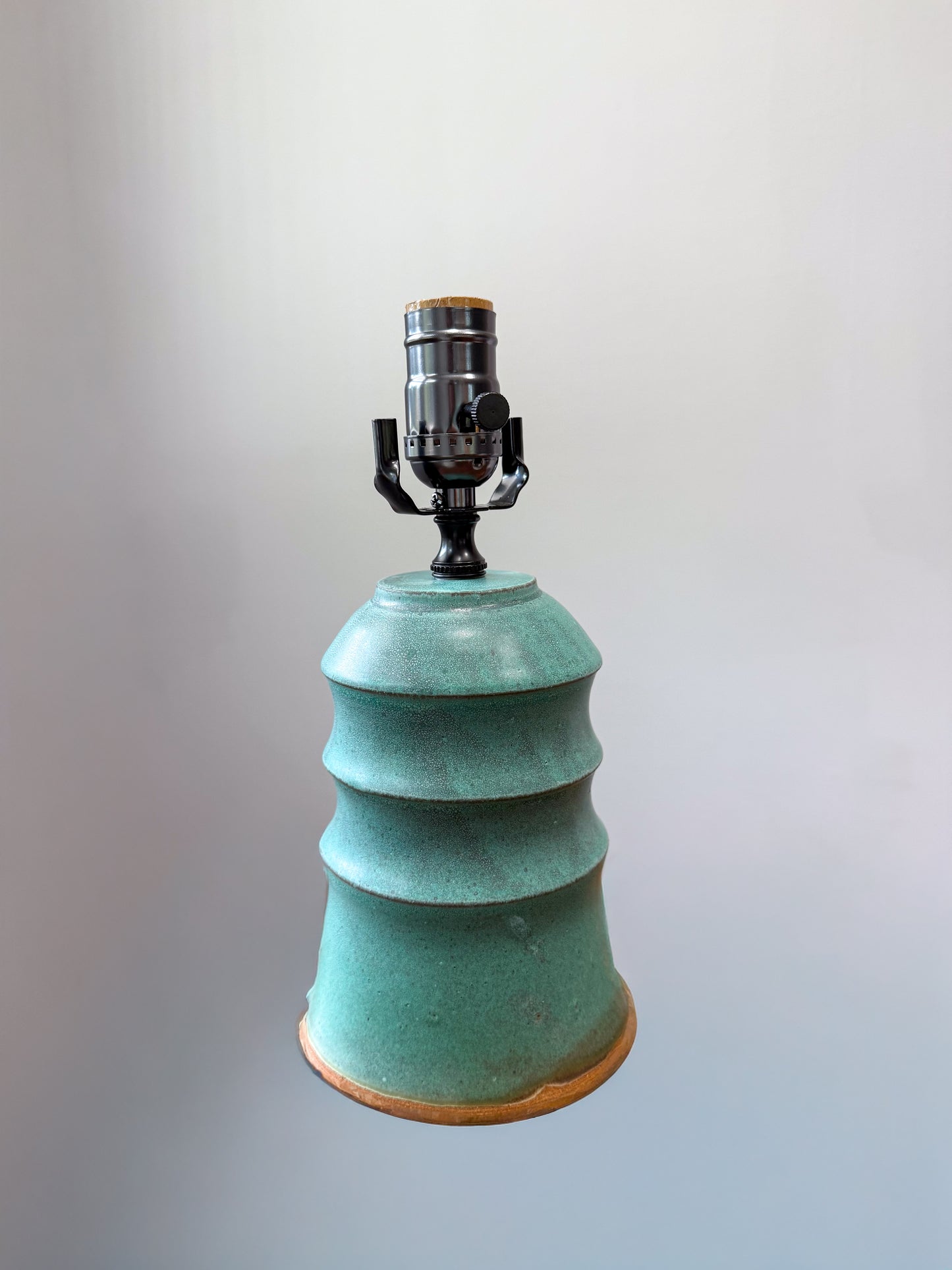 Handmade Ceramic Table Lamp | Textured Turquoise