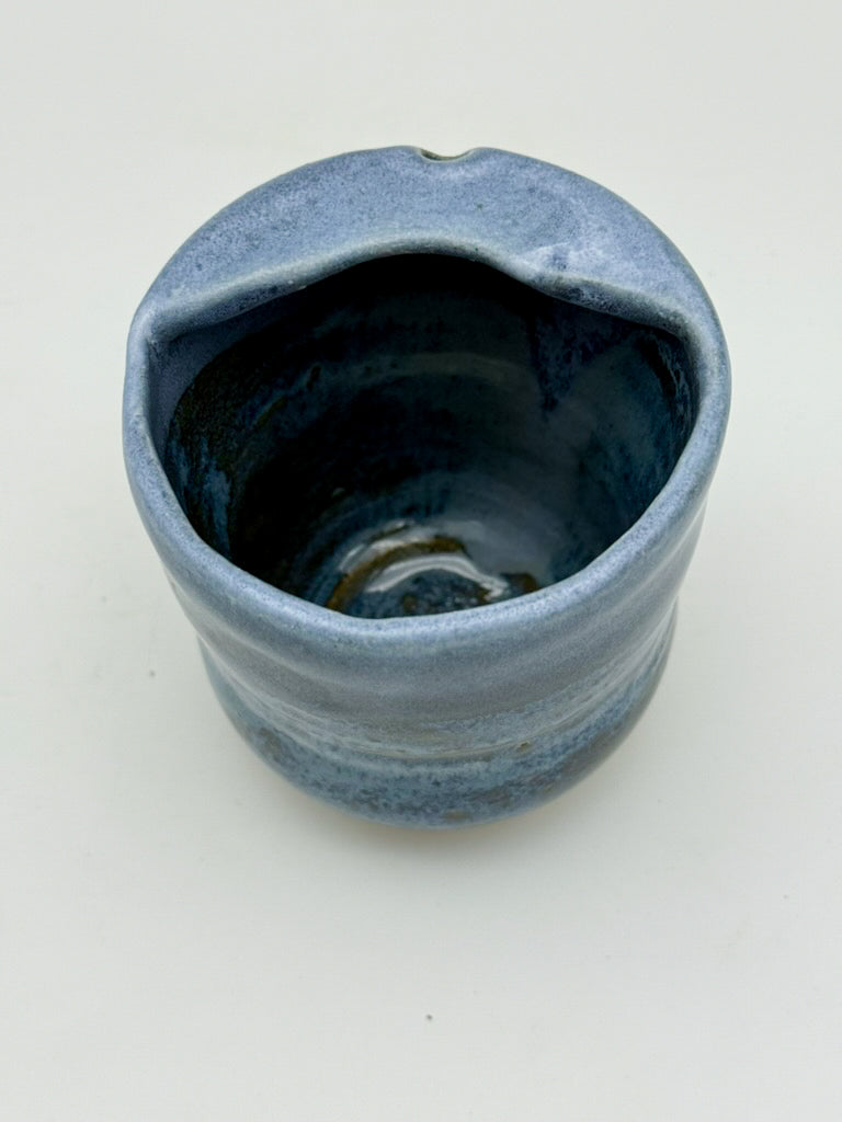 Handmade Ceramic Mini Travel Cup 10oz | Dark Blue