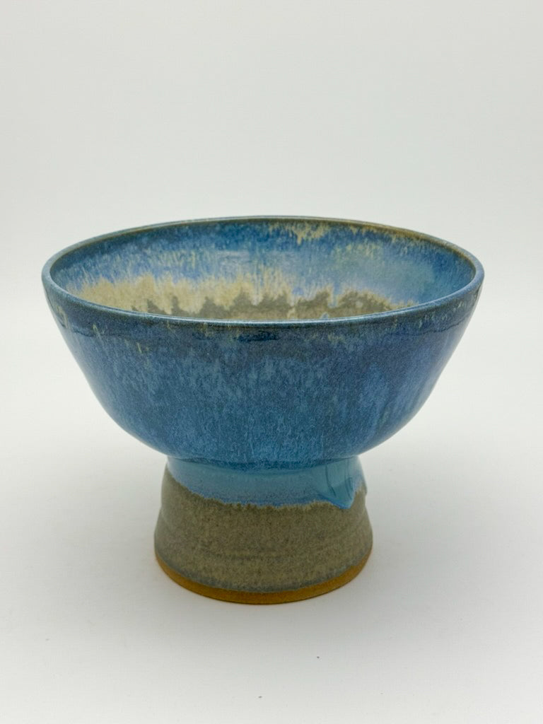 Handmade Ceramic Pedestal Bowl | Oceanic