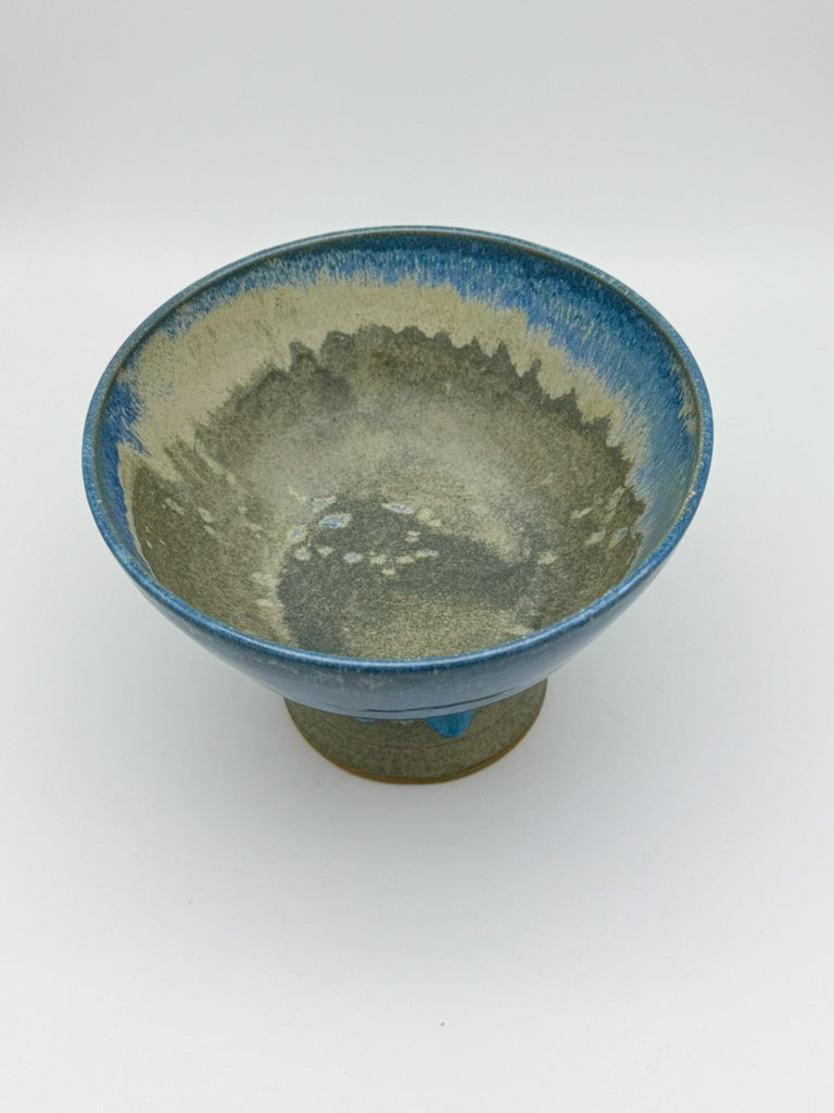Handmade Ceramic Pedestal Bowl | Oceanic