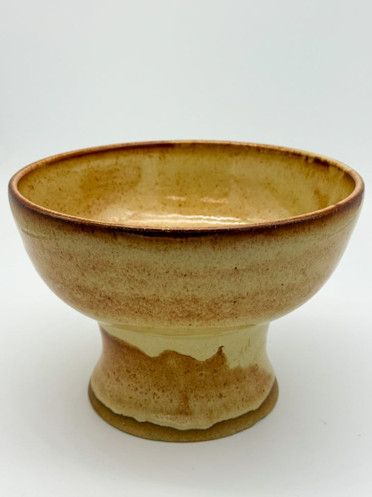 Handmade Ceramic Pedestal Bowl | Shino