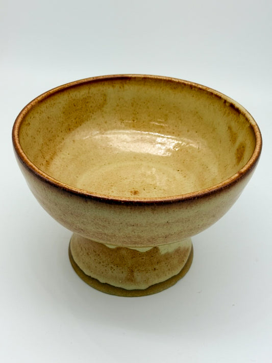Handmade Ceramic Pedestal Bowl | Shino