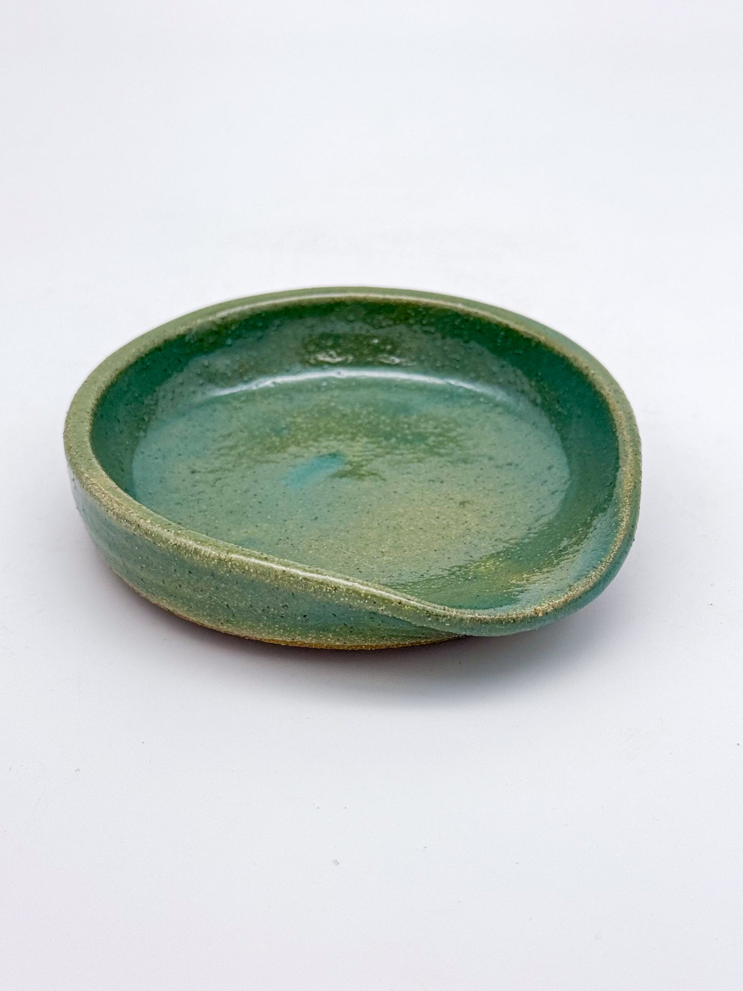 Handmade Ceramic Spoon Rest | Seafoam Green