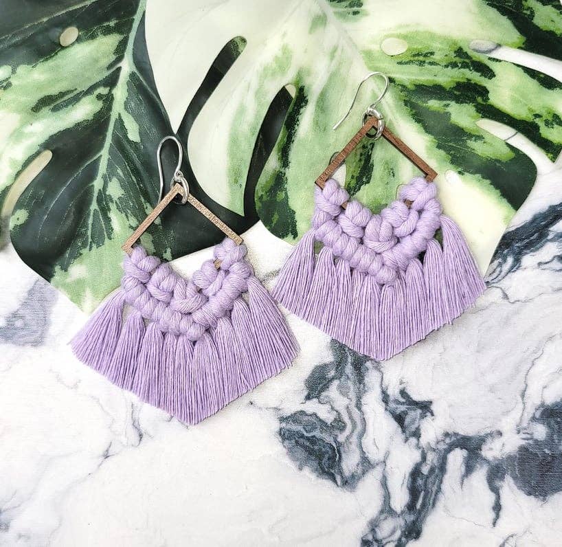 Earrings | Square | Lavendar