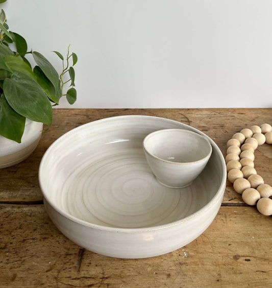 Chip And Dip Bowl | Large | White