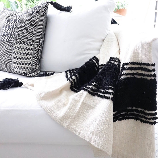 Throw Blanket | 50 x 50 | Black + White