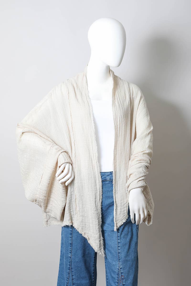 Kimono | Flounce Sleeve | Ecru