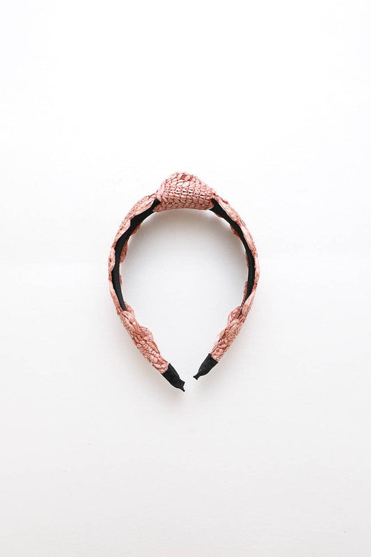 Headband | Raffia Ruffle  | Blush